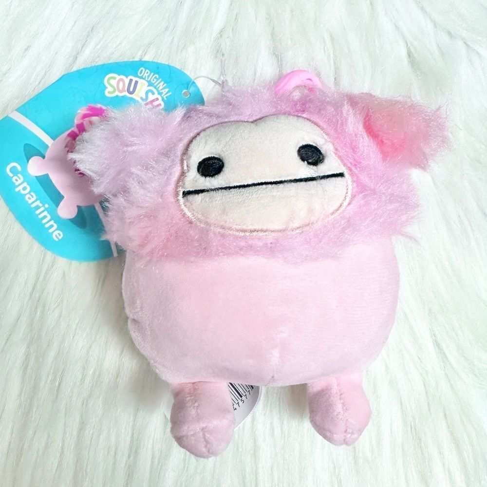 Caparinne the Bigfoot Squishmallow Clip New with Tags, 3.5”, Collectible Plushie